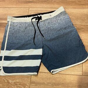 Hurley Lace Up Board Shorts SIZE 34 Velcro Back Pocket